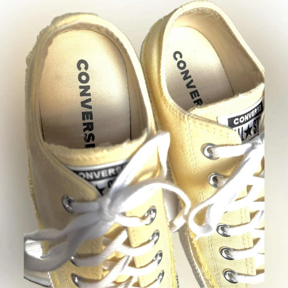 Converse Chuck Taylor Hard to Find All Star Espadrille Sneakers Yellow Size 9.5 - Picture 12 of 16